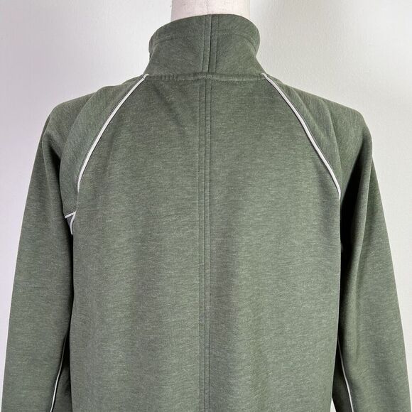 Title Nine Fleece Zip Up Jacket Women's Small Green Soft Olive Athletic Running - Picture 7 of 15